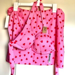 Victoria’s Secret PINK! Matching bikini top & mini skirt set..